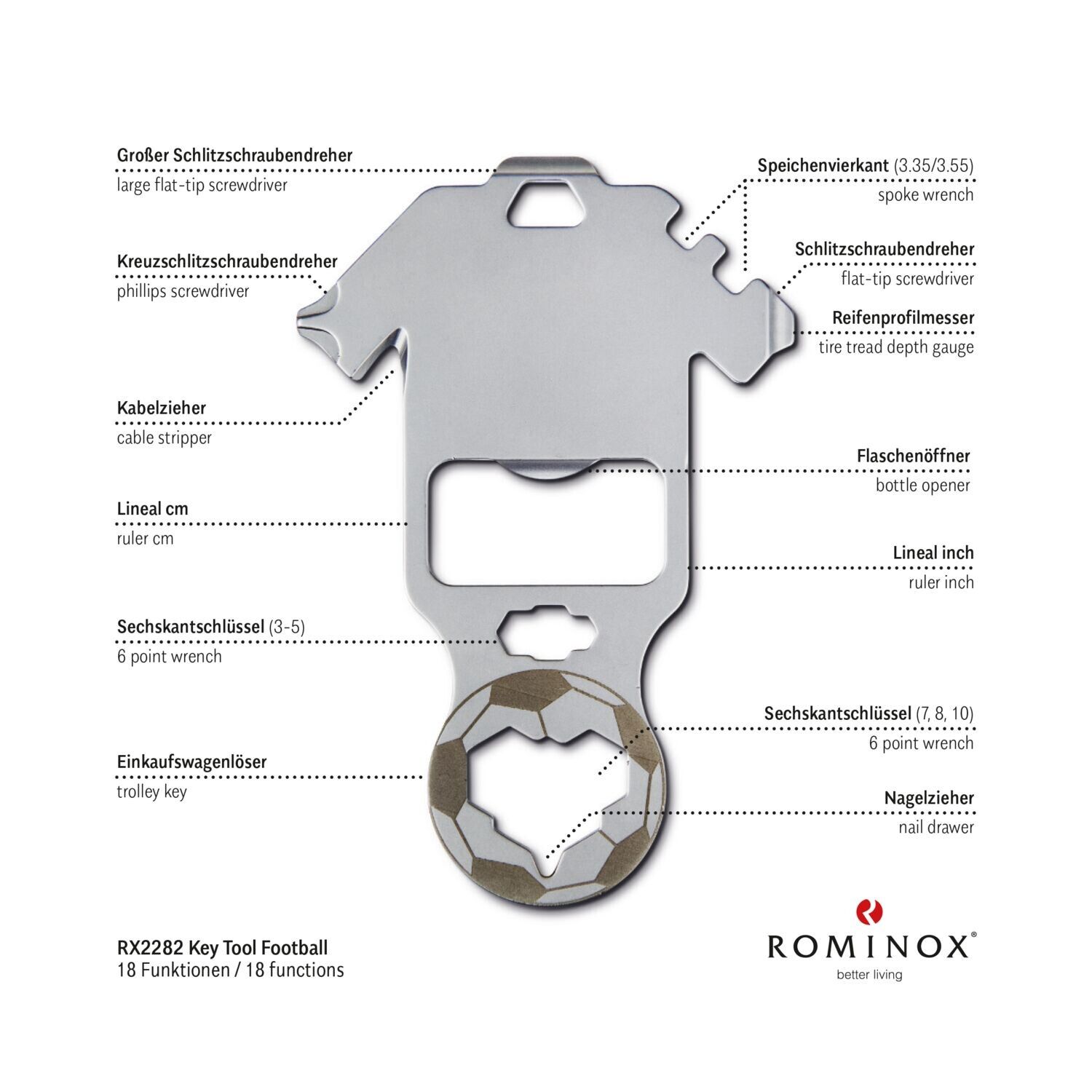 ROMINOX® Key Tool im Motiv-Mäppchen Werkzeug - Key Tool Football-442