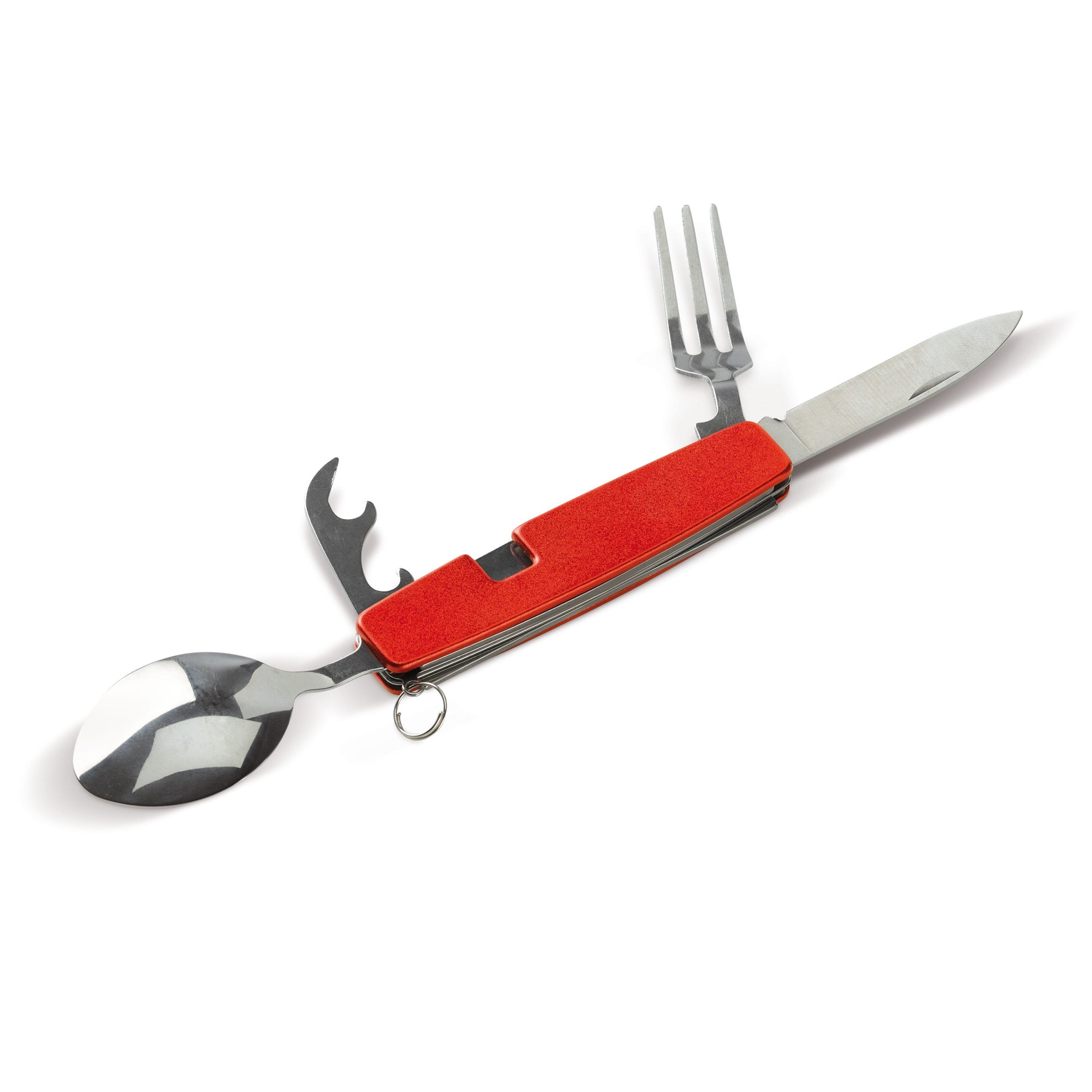Zusammenklappbares Besteck im Multi-tool - rot-200
