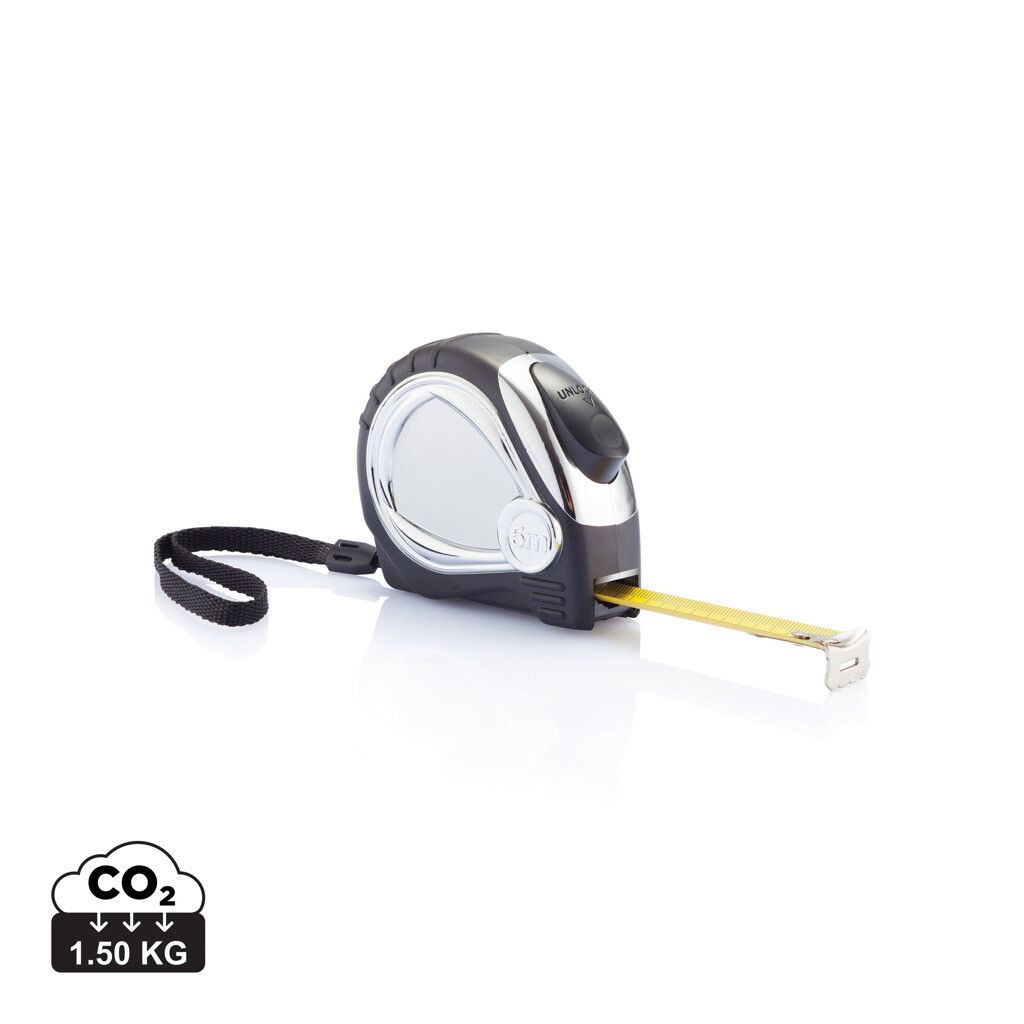 5m/19mm Verchromtes Auto Stopp Maßband - schwarz-595