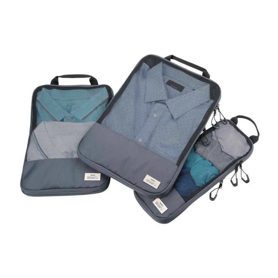 Reise-Kompressionstaschen Set BLUE CYCLE PACKING CUBES - dunkelgrau-635