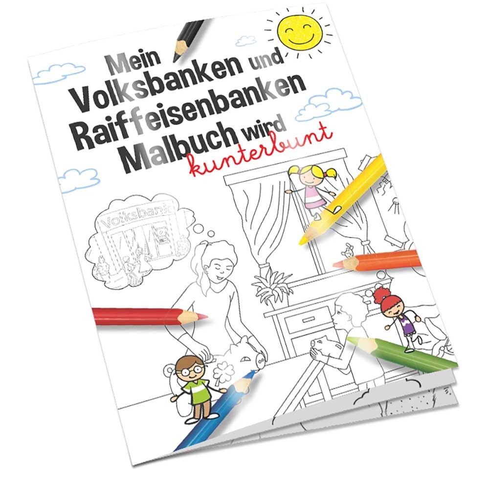 Malbuch / Mal-Set A6 - Volksbanken&Raiffeisenbanken - Malbuch neutral-167