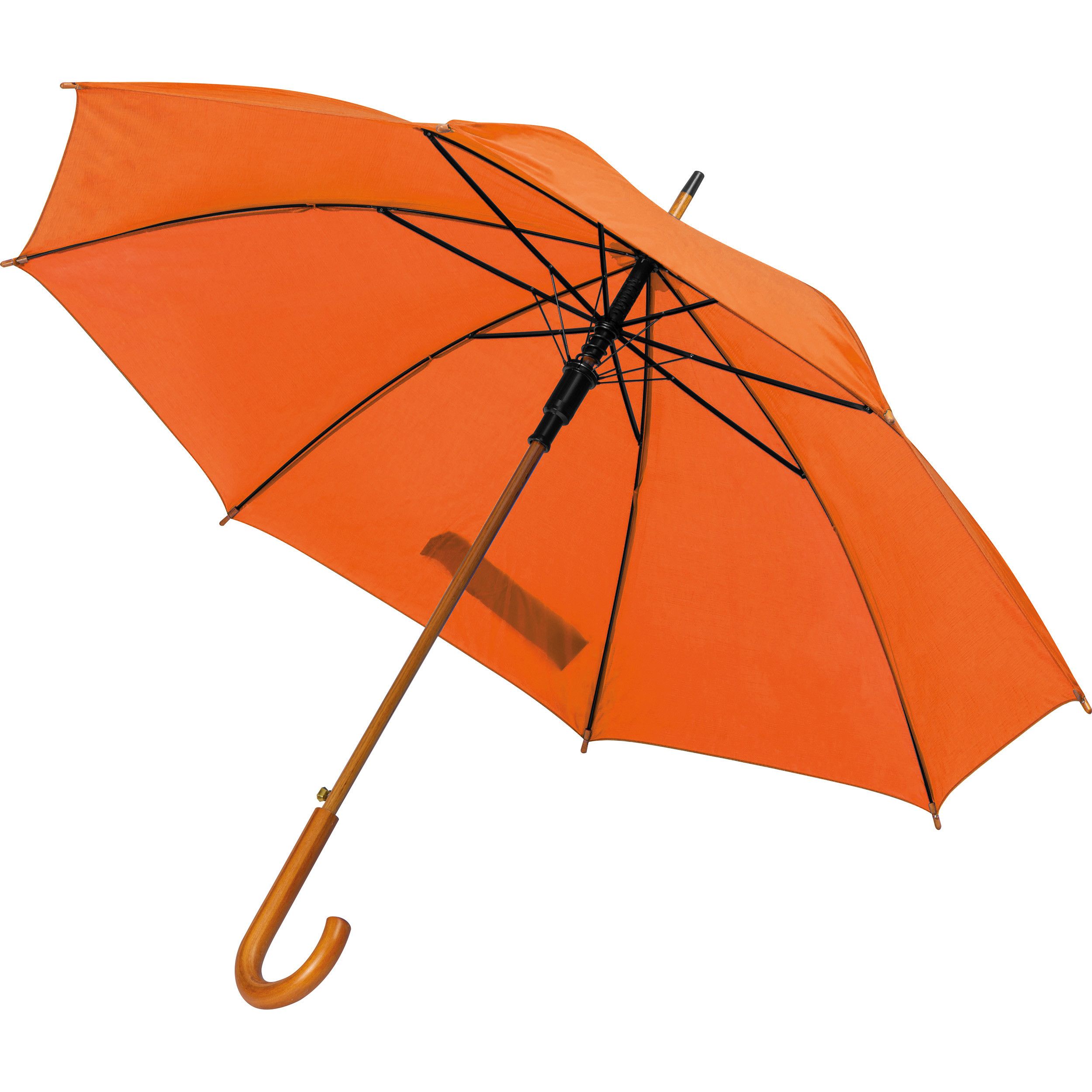 XL Holz Automatikschirm Nancy - orange-954