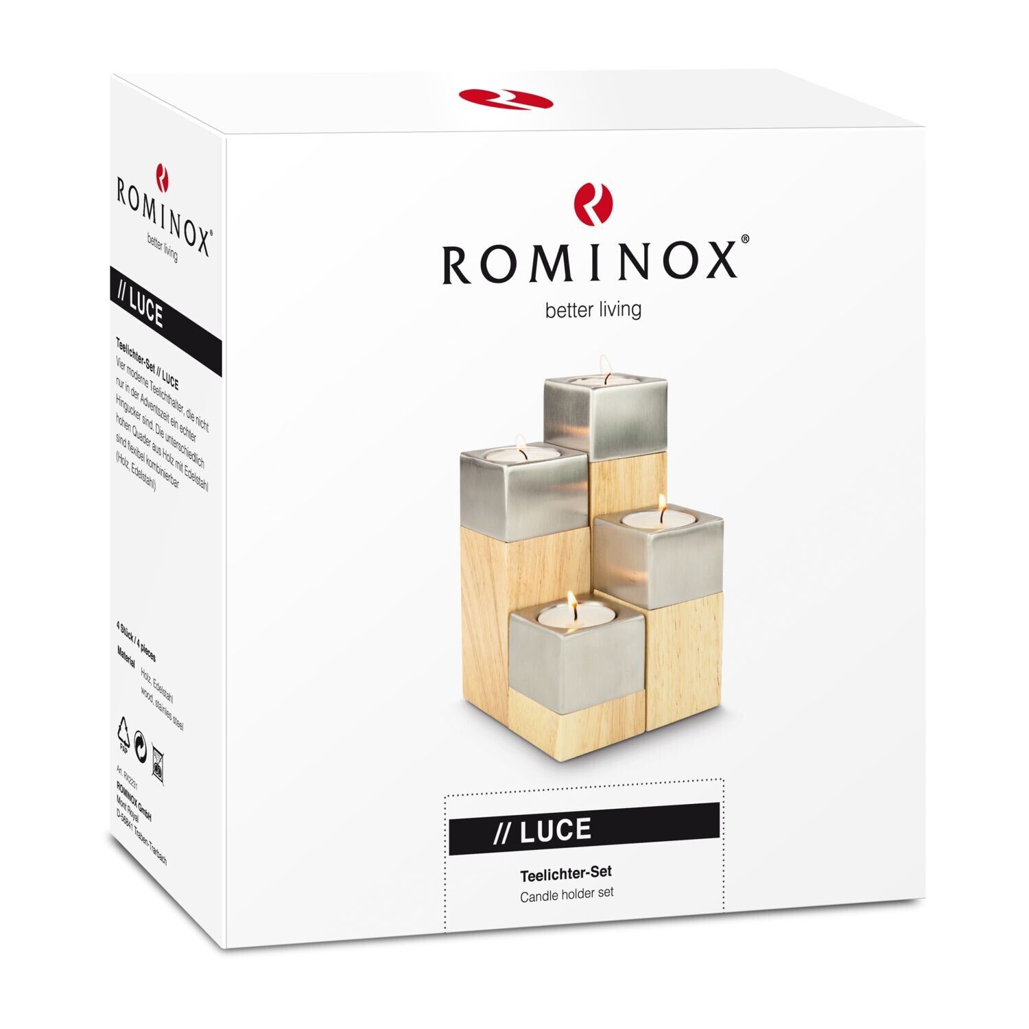 ROMINOX® 4er Teelicht-Set Luce-764