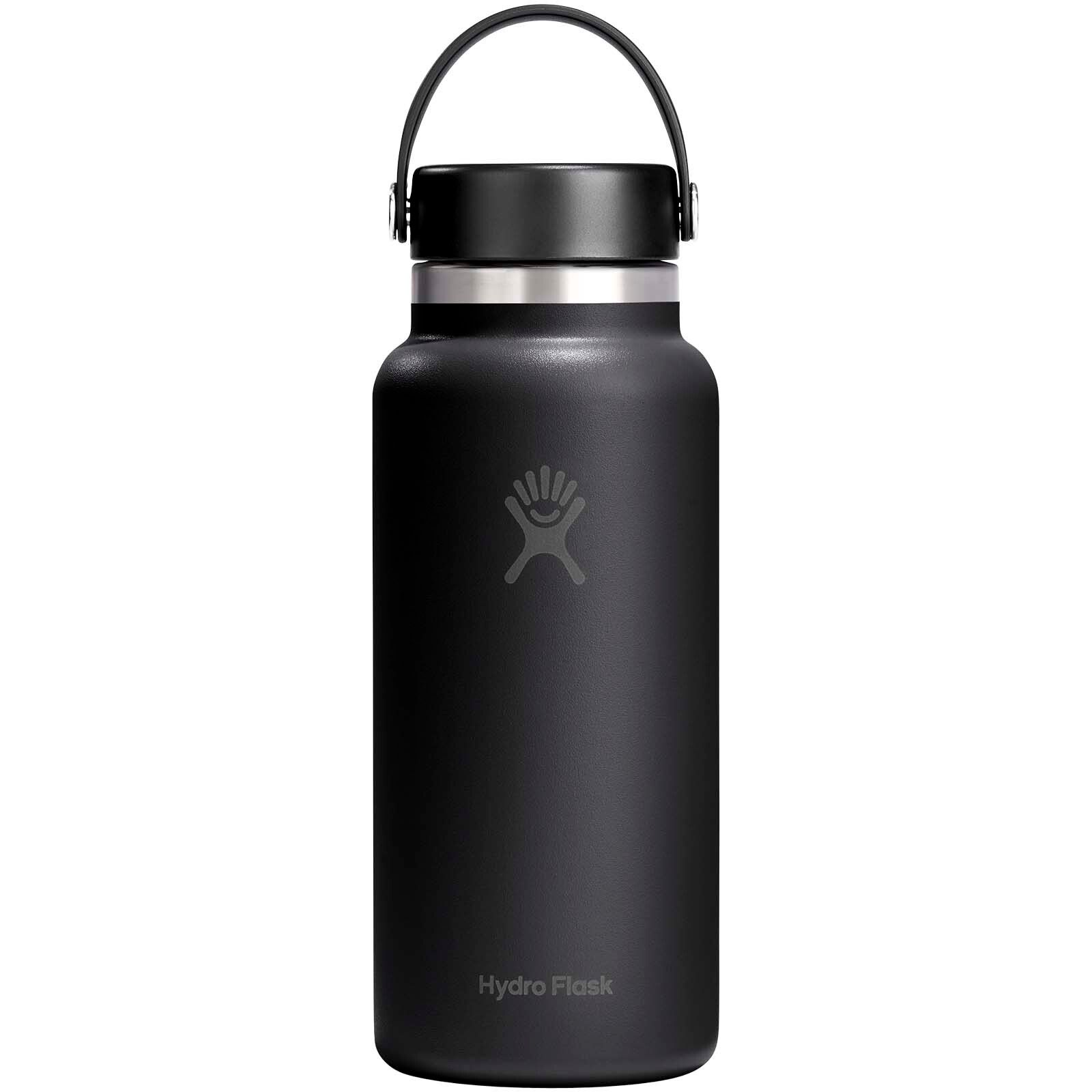 Hydro Flask Isolierte Edelstahl Trinkflasche mit breiter Öffnung 946 ml - schwarz-565