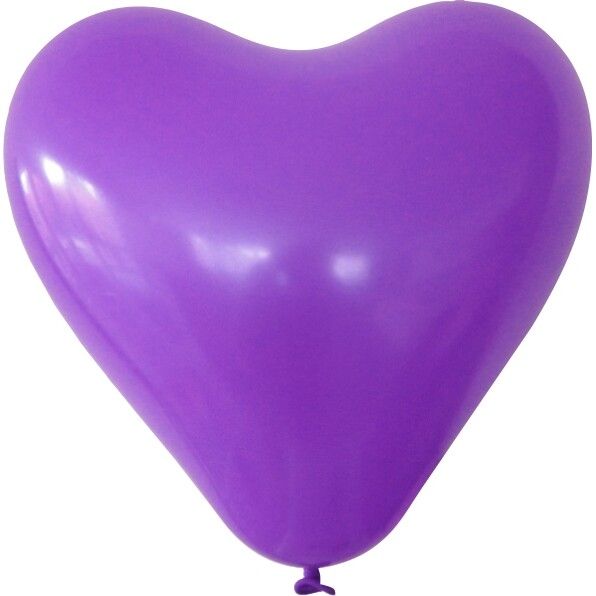 Herz Luftballon inkl. Siebdruck - violett-659