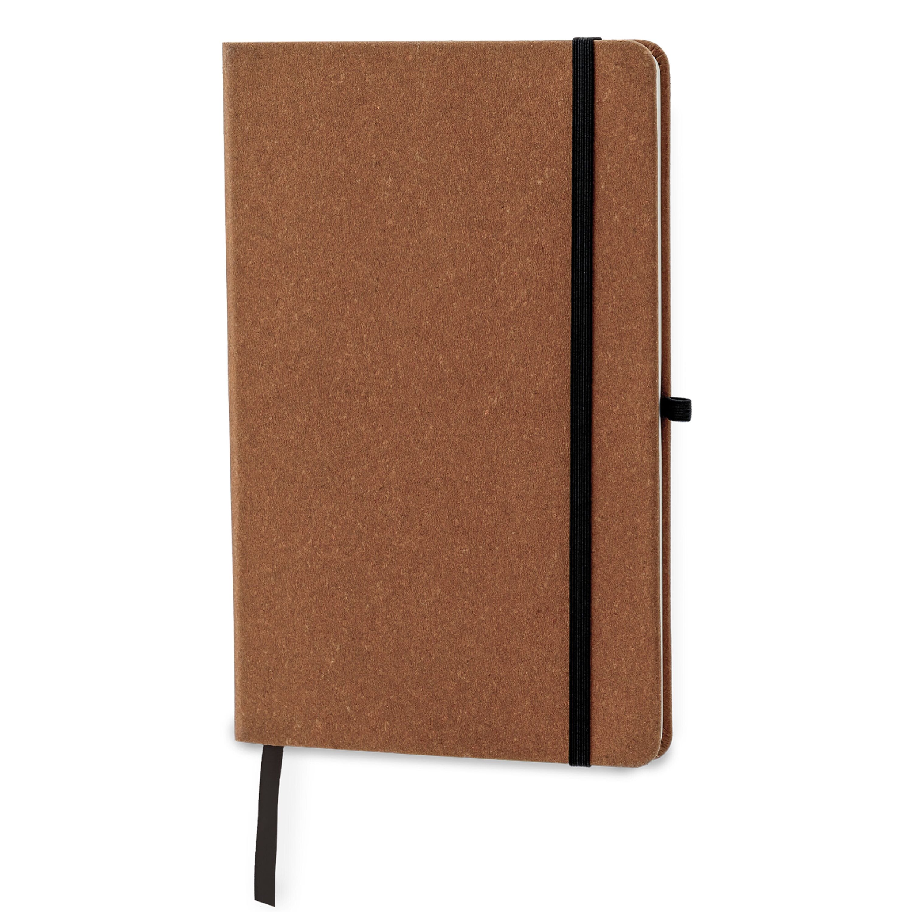 Hardcover-Notizbuch mit Einband aus recycelten Leder DIN A5 - hellbraun-458