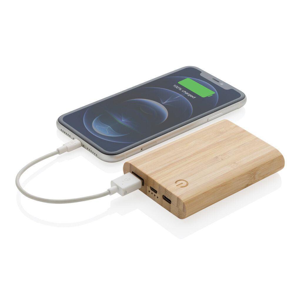 5.000mAh Bambus-Powerbank - braun-694