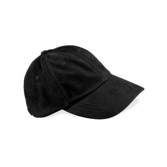 Low Profile Heavy Brushed Cotton Cap - black-125