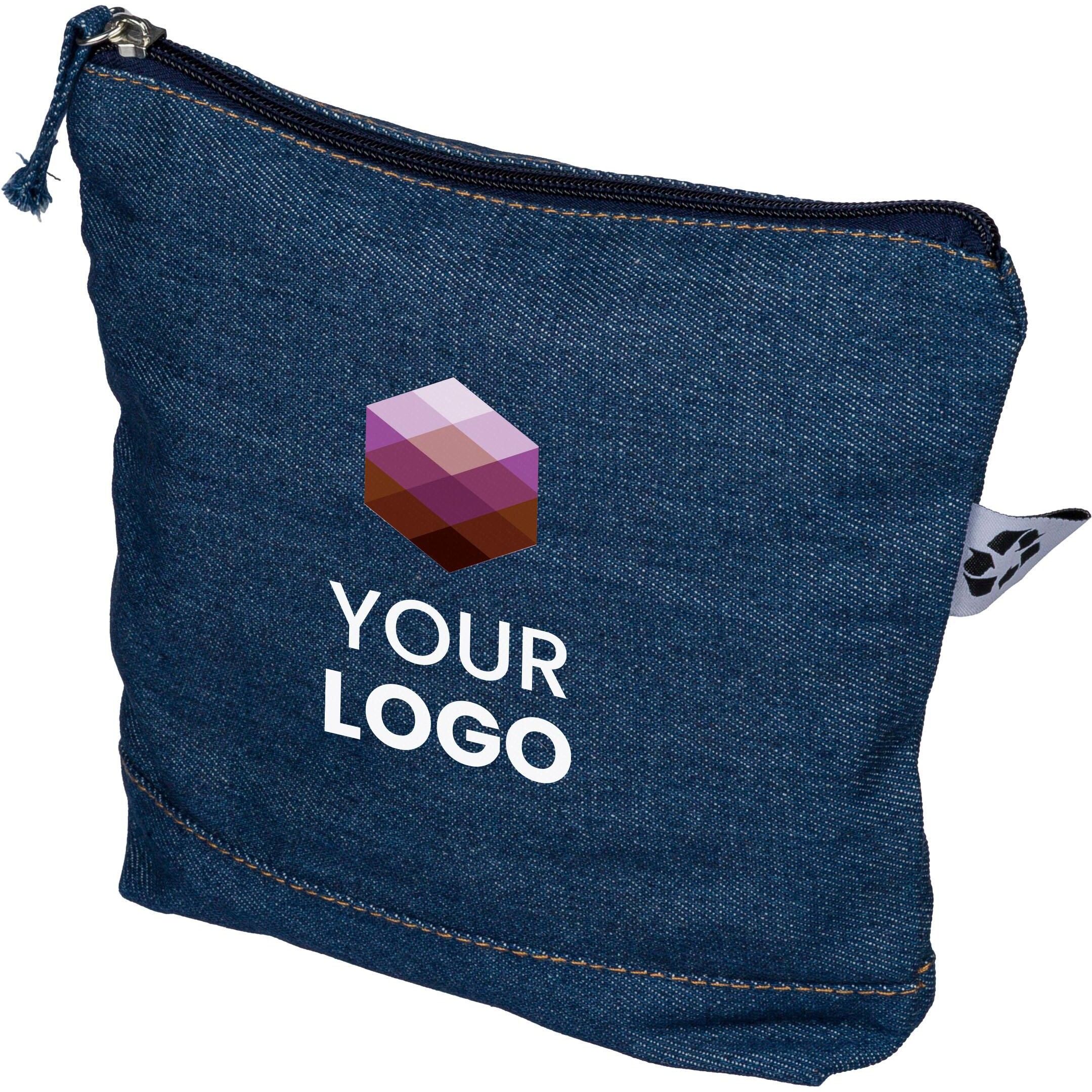 Kosmetiktasche aus recyceltem Denim Orin - blau-145
