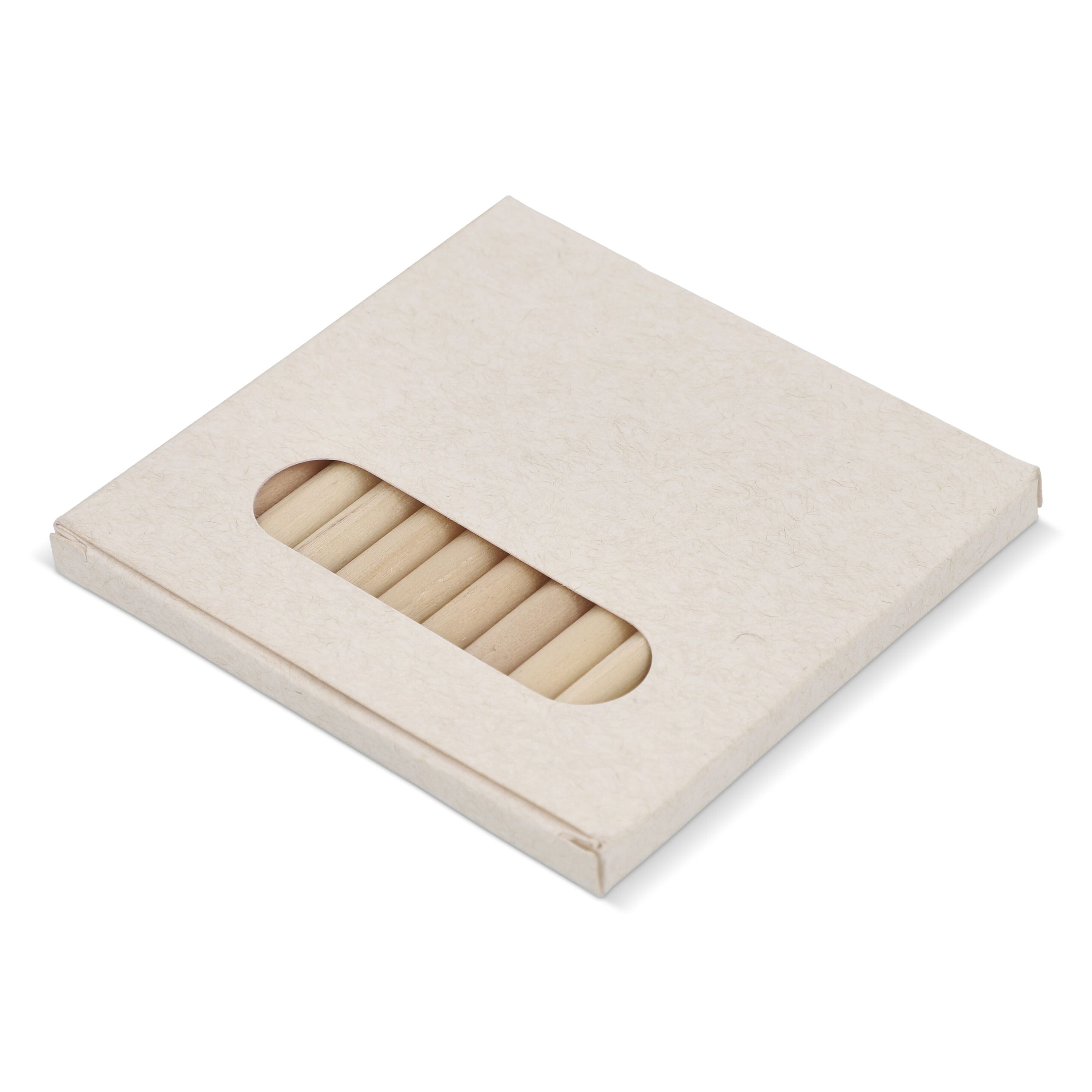 12 Buntstifte in einer Schachtel aus recyceltem Milchkarton - natur-319