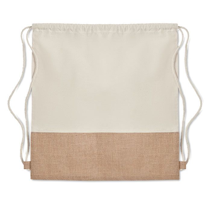 Beutel mit Kordelzug Jute INDIA - beige-302