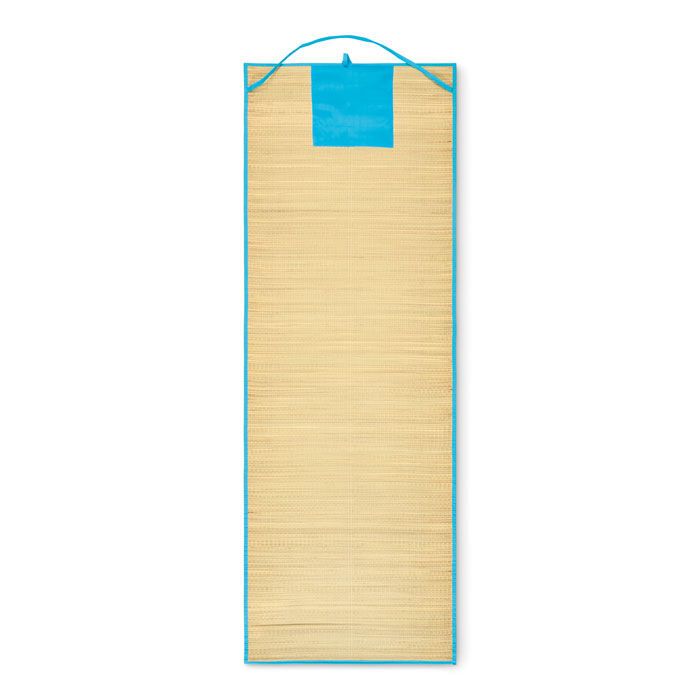 Strandmatte aus Stroh RAFIA - türkis-952