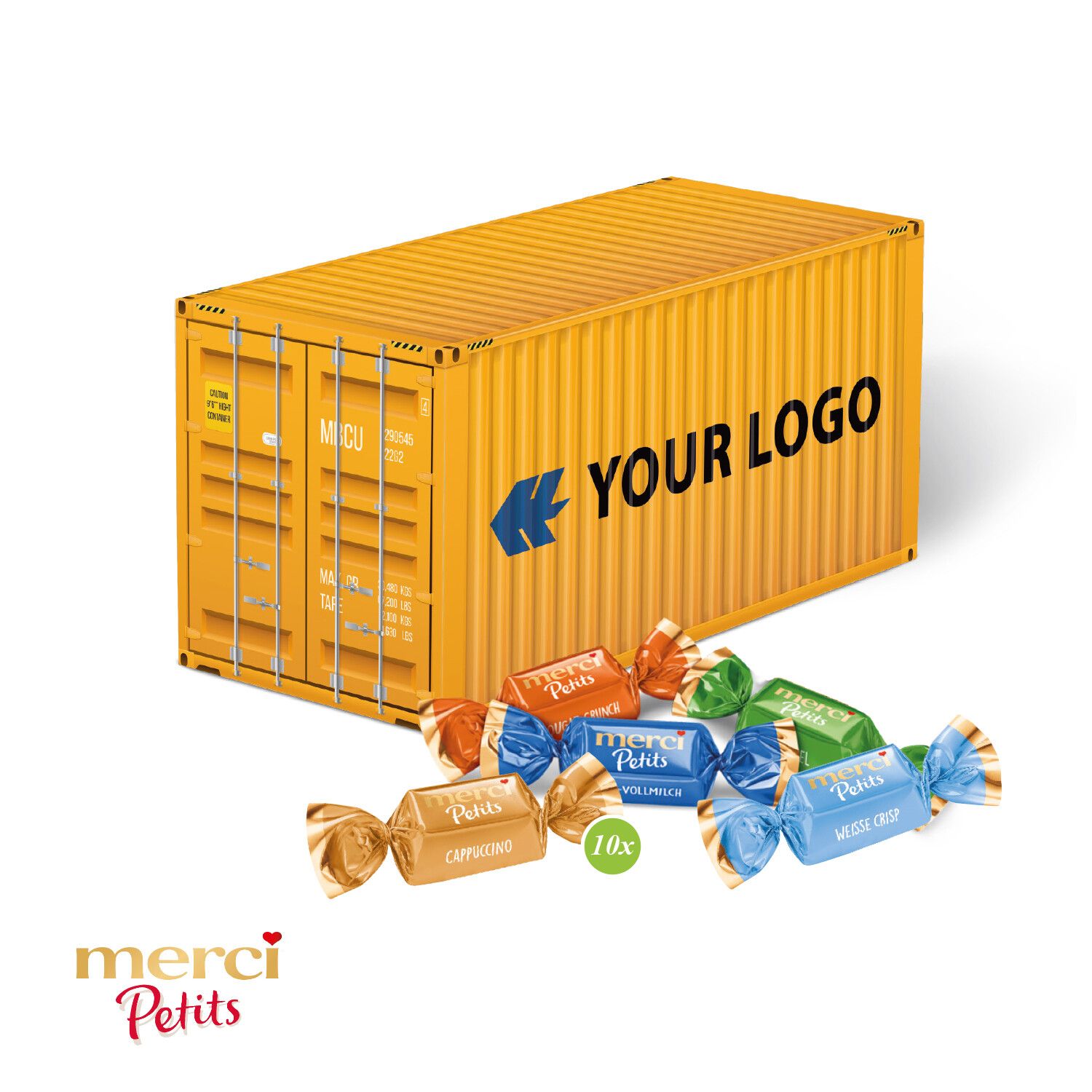 3D Präsent "Container" mit Merci Petits-921