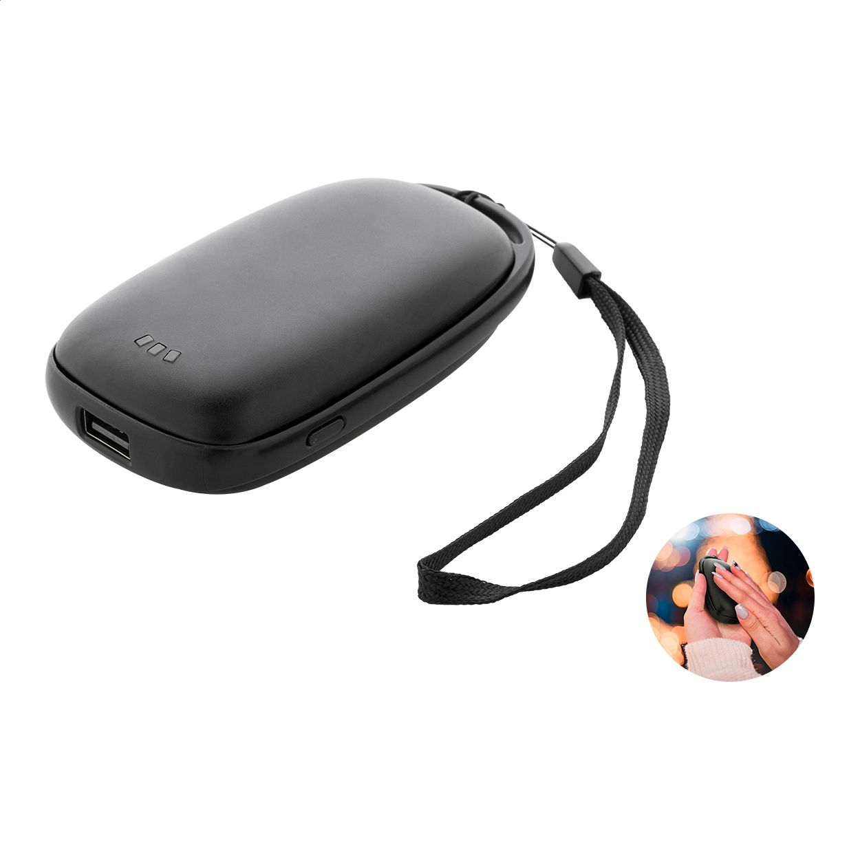 PowerPalm Powerbank mit Handwärmer - schwarz-487