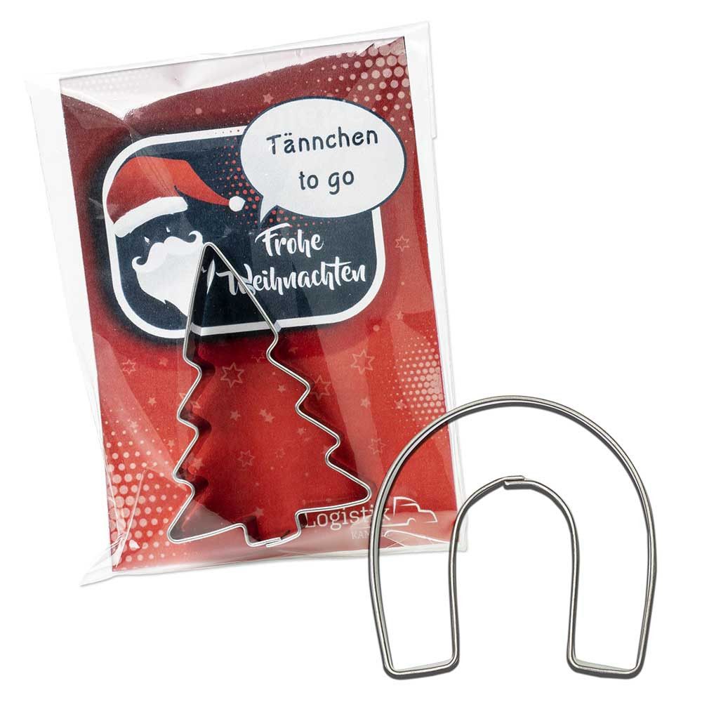 Backförmchen in der Werbetüte - Winter - Hufeisen-313