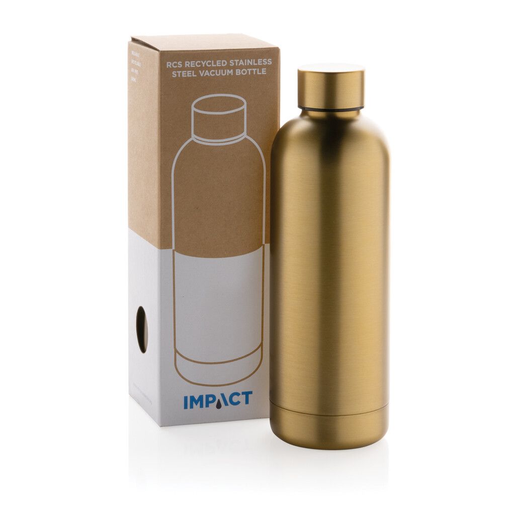 Impact Vakuumflasche aus RCS recyceltem Stainless-Steel - gold-119