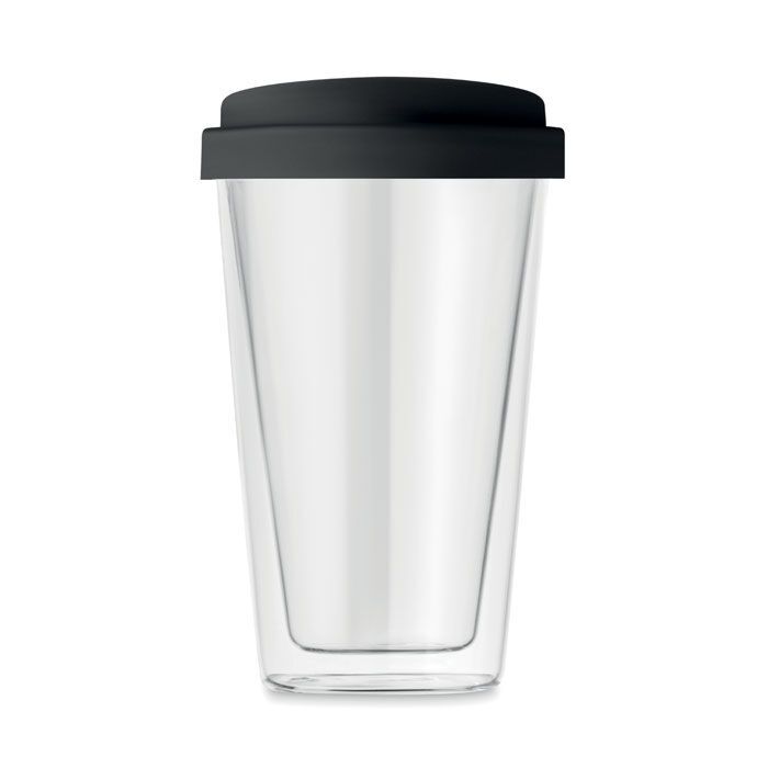 Borosilikat Trinkglas 350ml BIELO TUMBLER - schwarz-395