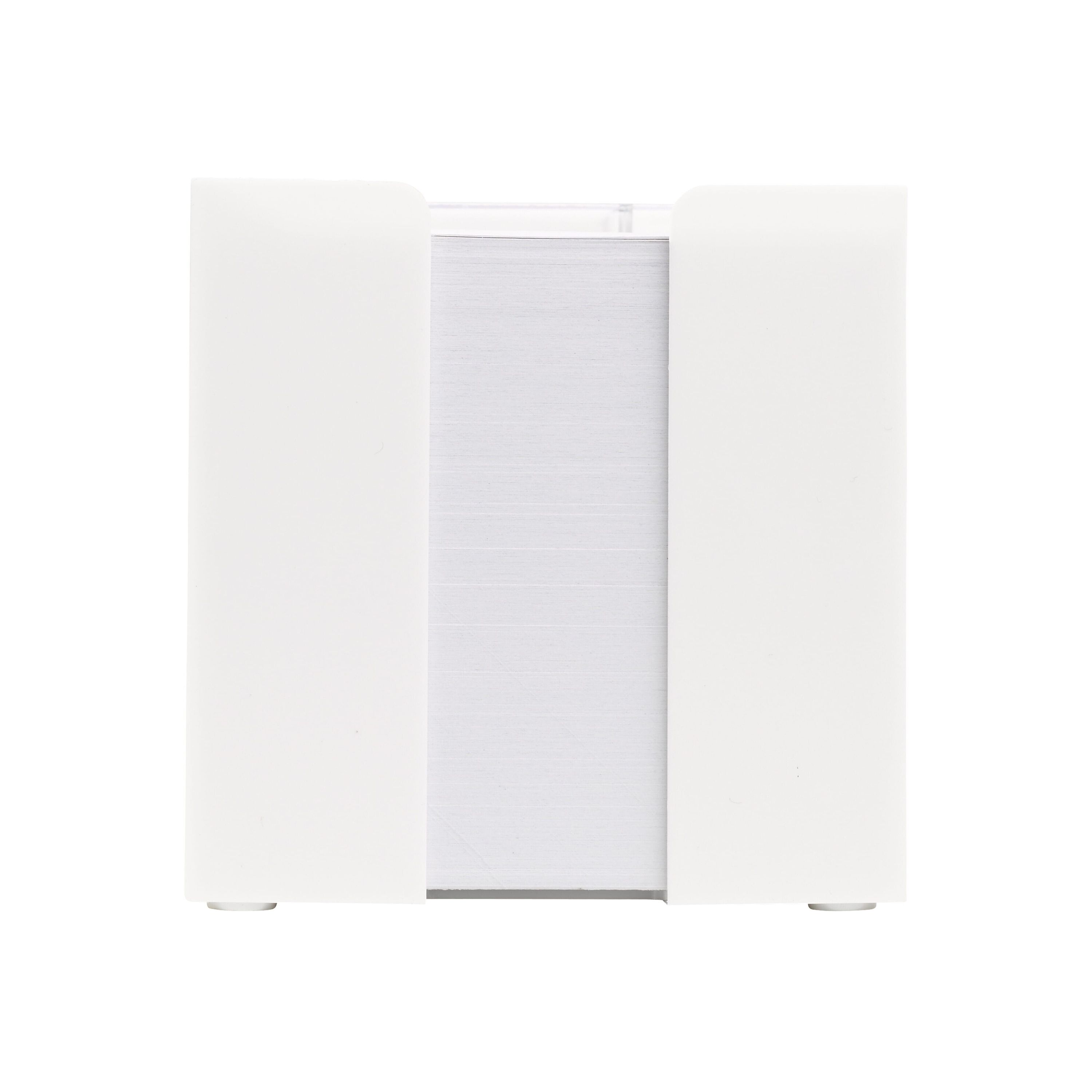 Notizzettel 10x10x10cm in Würfelbox mit Stifteköcher - weiss-162
