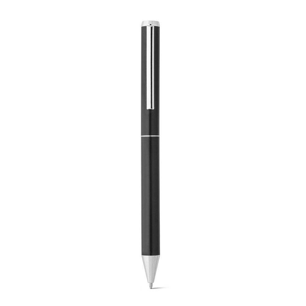 LEAH Roll- und Kugelschreiber aus Aluminium (94% rAL) mit Clip - schwarz-300