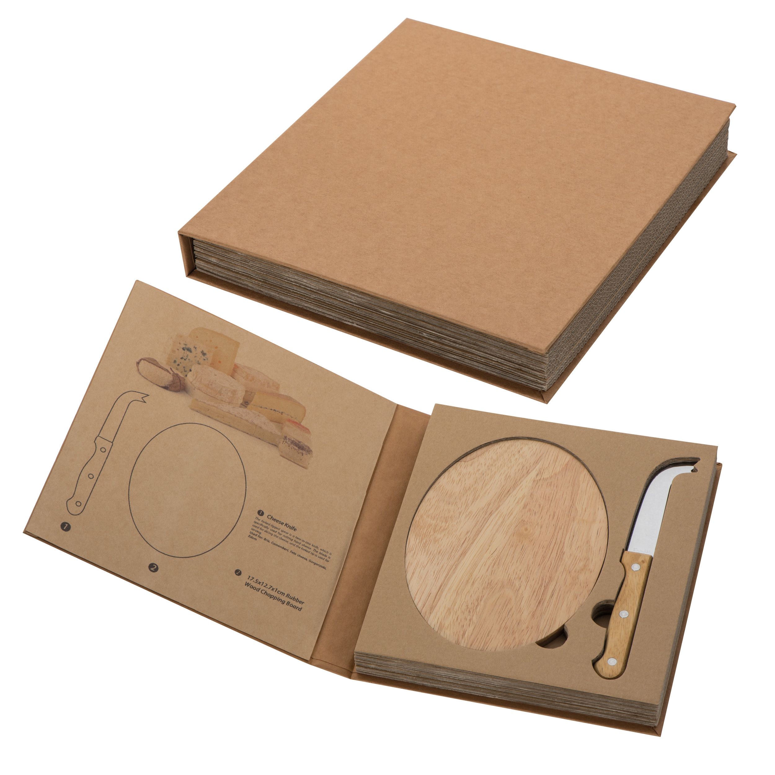 Käseset mit Holzbrettchen Gouda - beige-518