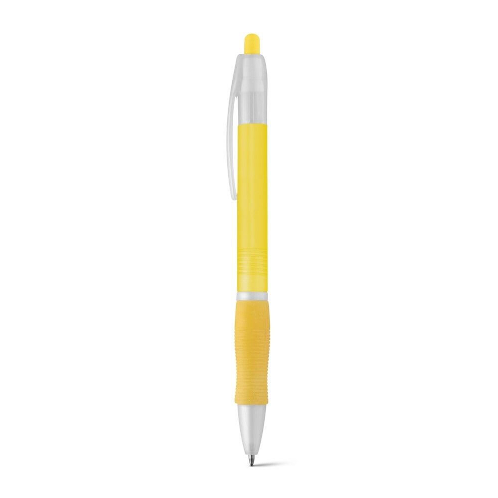 SLIM BK Kugelschreiber aus ABS mit Gummigriff - gelb-558