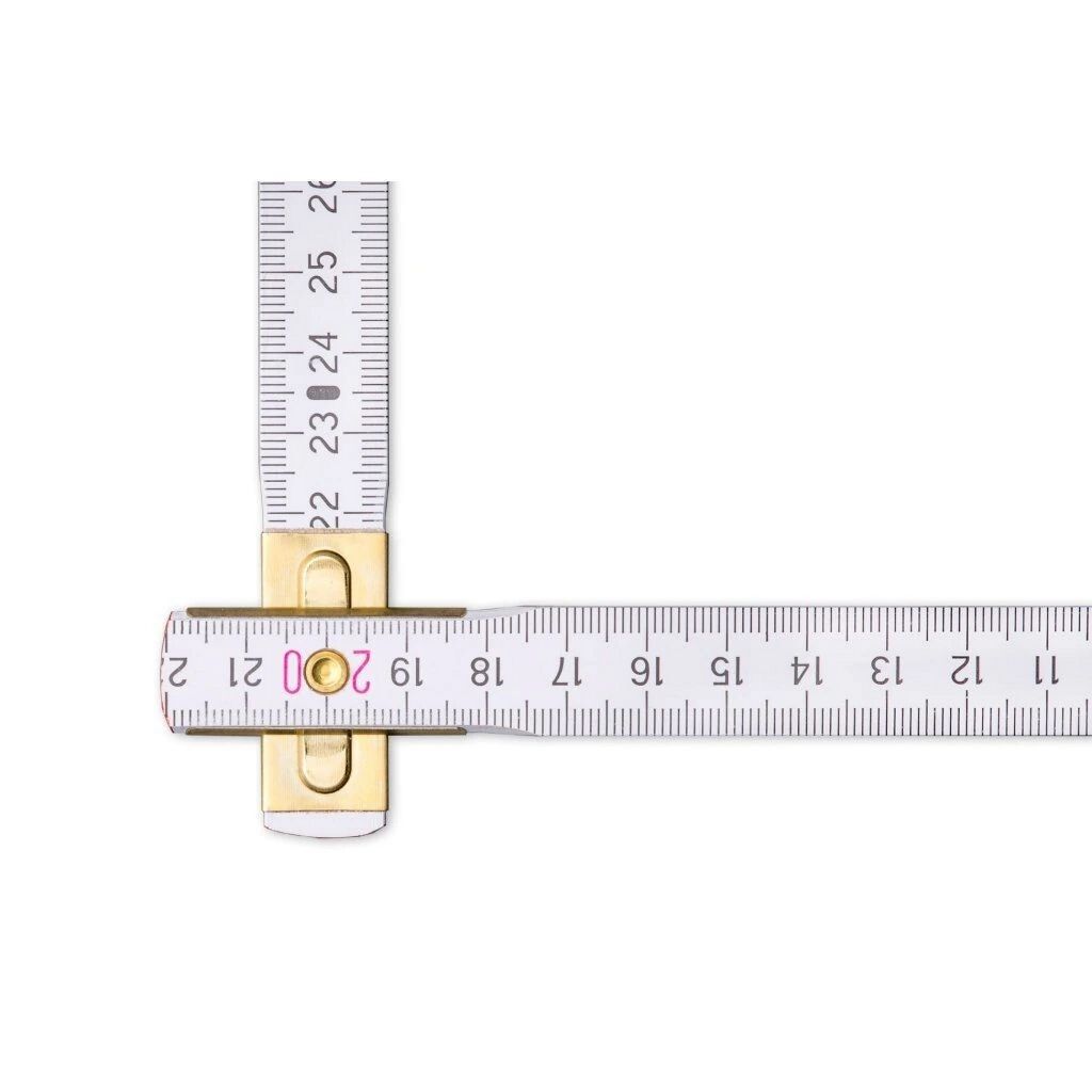 PERFEKT 10 Holz Zollstock - 2m - weiß-109