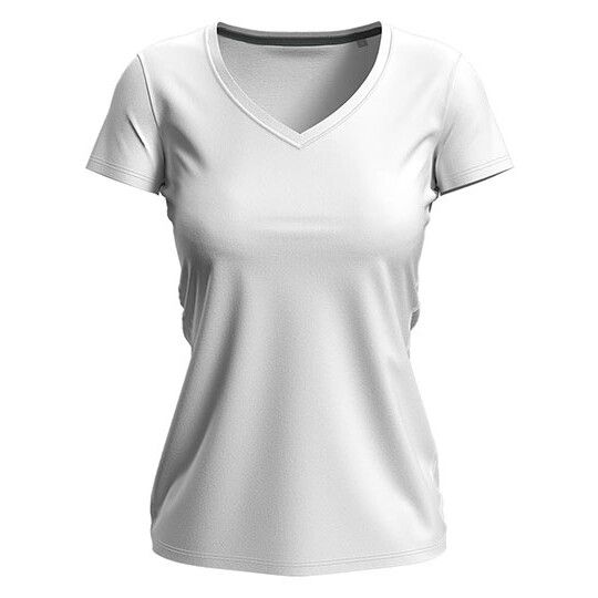 Stretch-T V-Neck Women - white-382