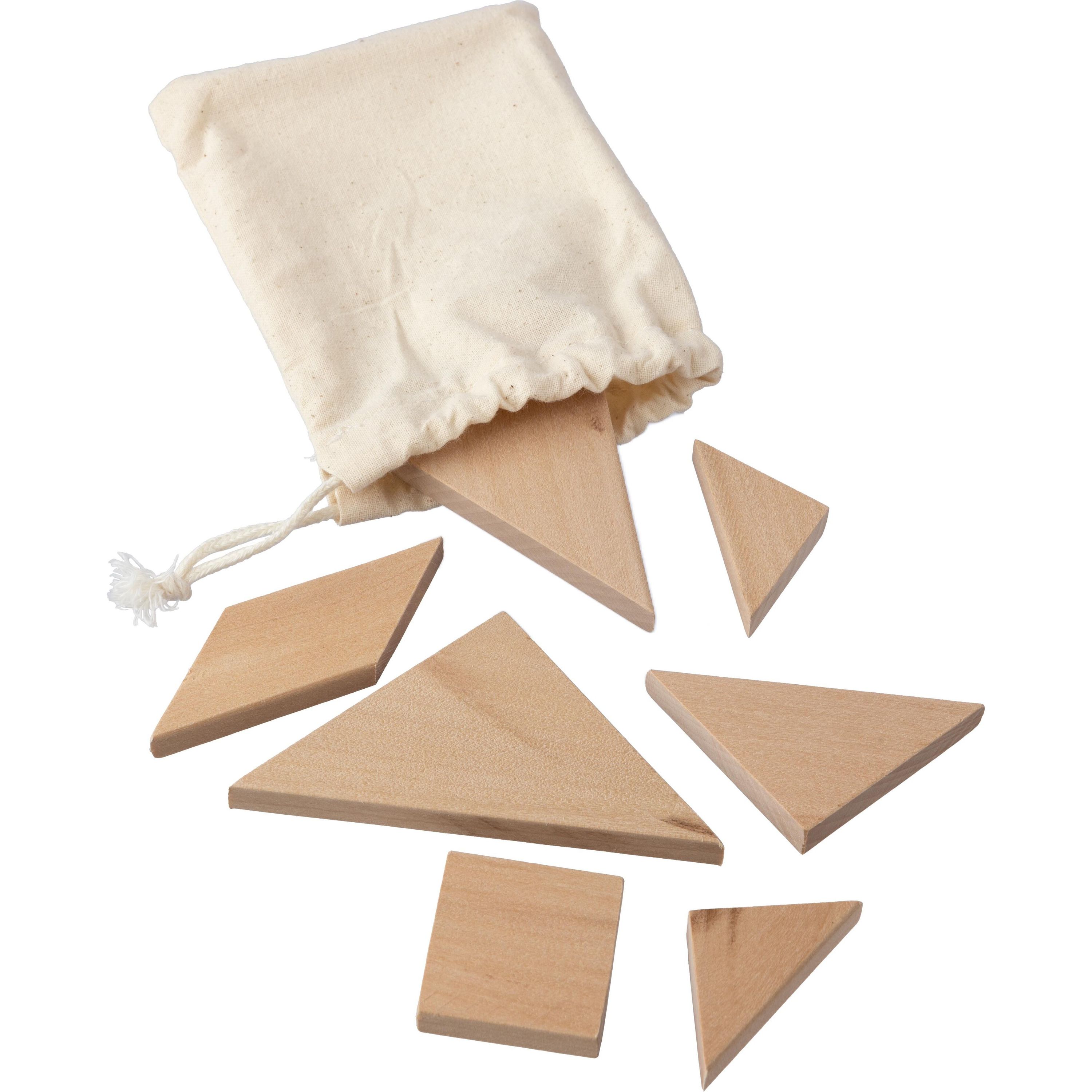 Natürliches Holz-Tangram-Puzzle Ulrike  - braun-716