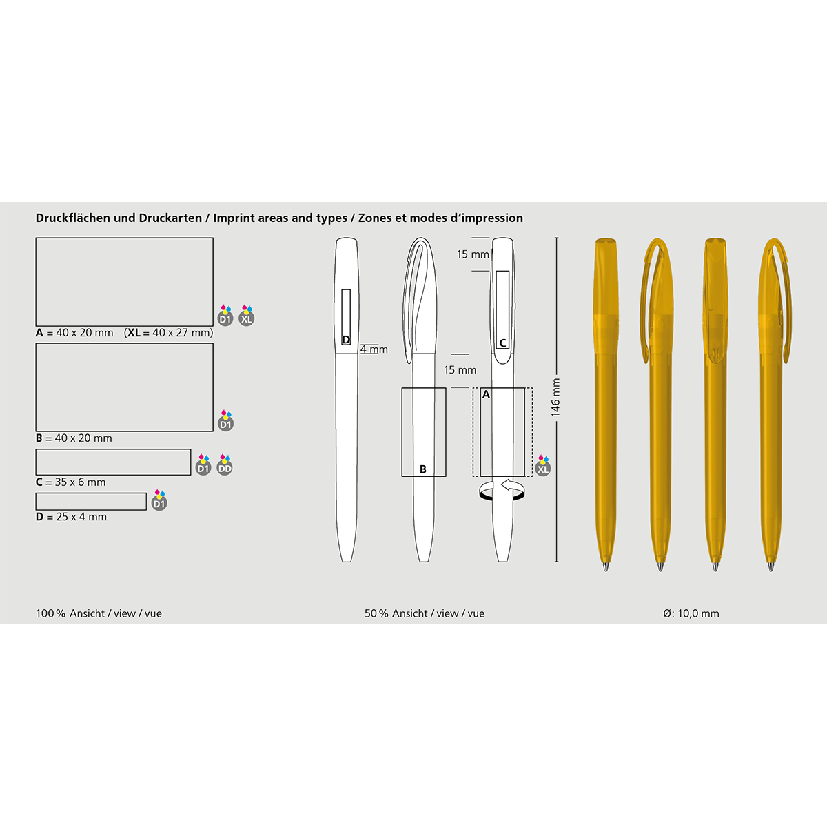 Drehkugelschreiber Boa ice/transparent - ice-826