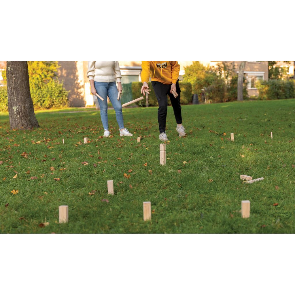 Kubb Outdoor Wurfspiel aus Holz - braun-88
