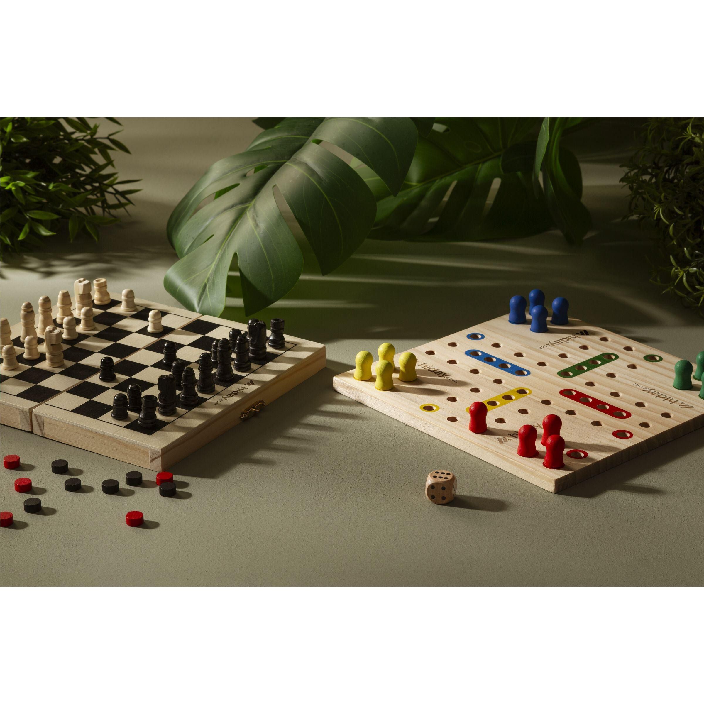 Ludo Wooden Game Spiel - holz-956