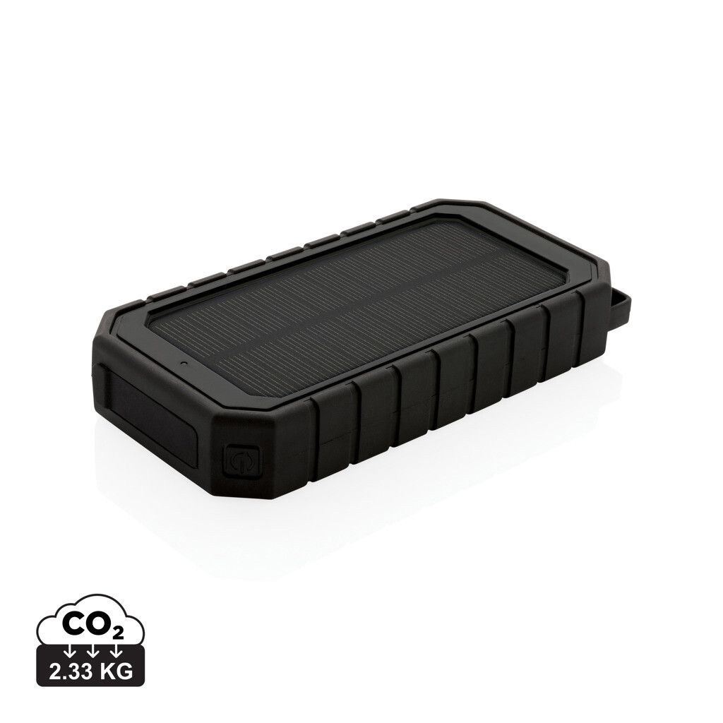 10.000 mAh Solar-Powerbank mit 10W Wireless aus RCS Plastik - schwarz-569