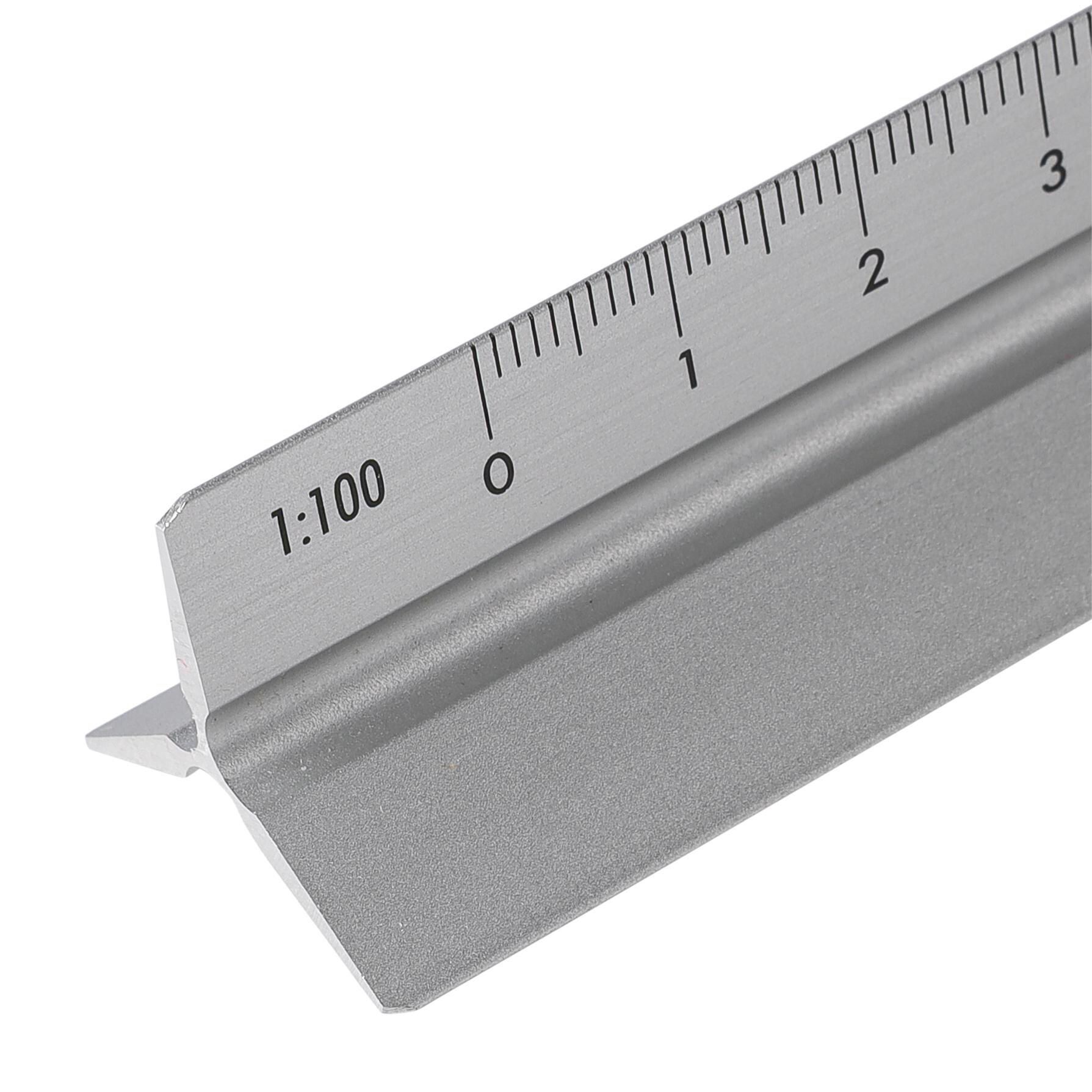 Aluminium-Dreiecklineal 30 cm Tavi - silber-498