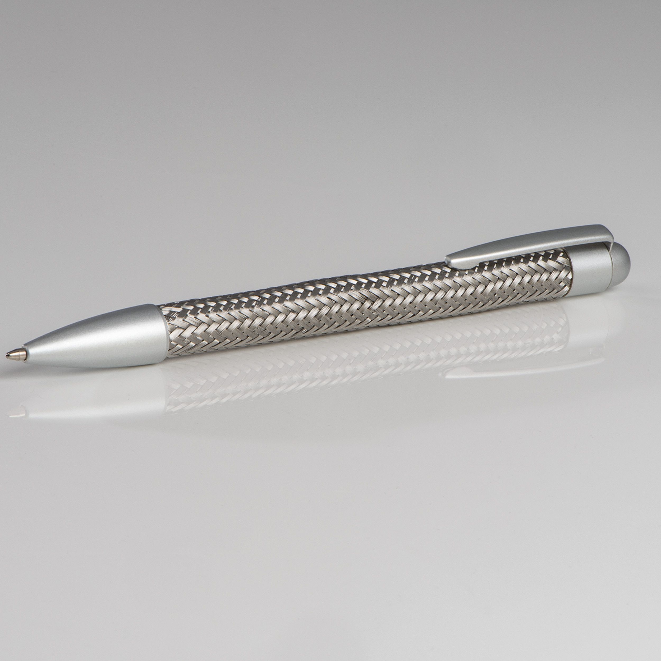 Kugelschreiber aus Metall - silbergrau-746