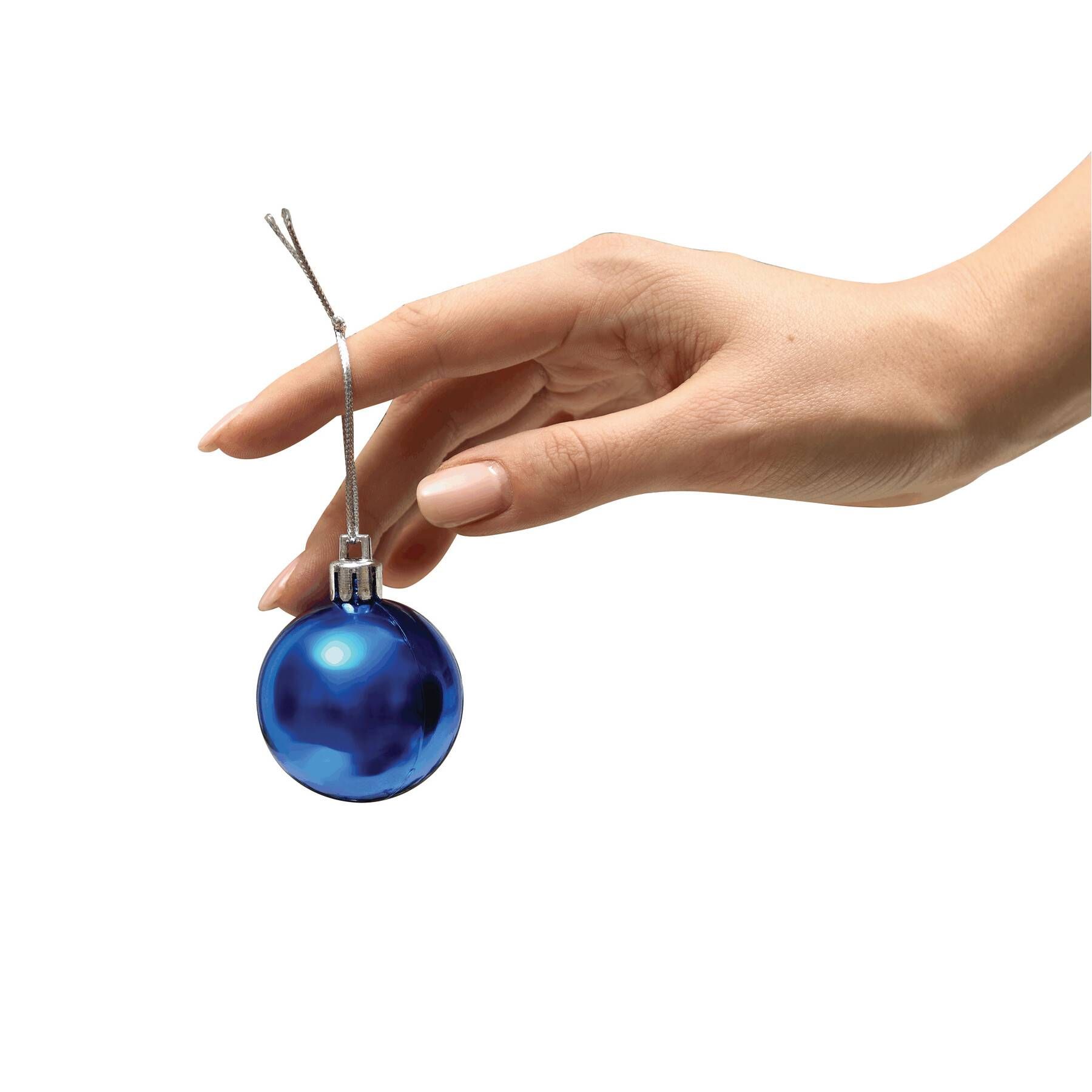 Baumkugeln XMAS LINE - blau - silber-643