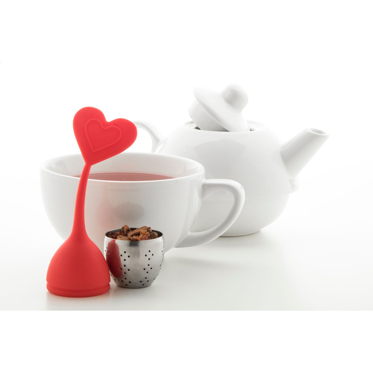 Teesieb, Herz Jasmin - rot-682