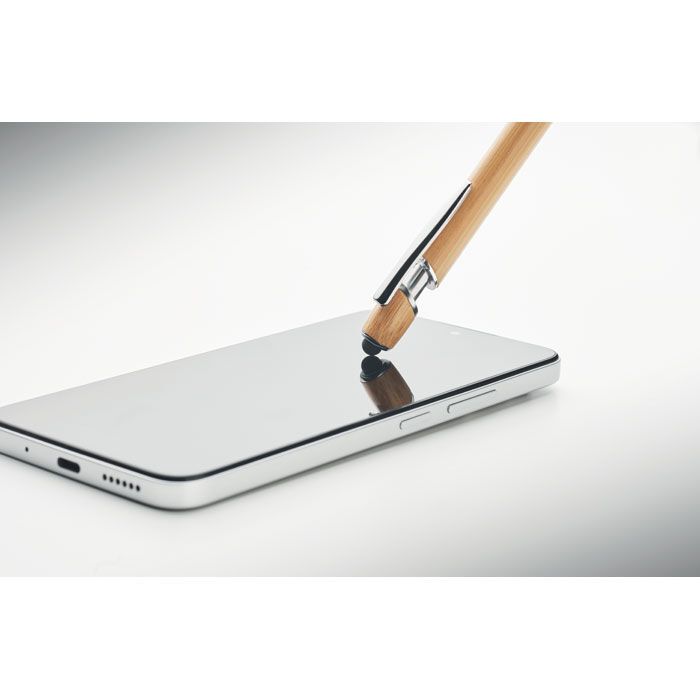 Druckkugelschreiber mit Stylus RENN - holz-3