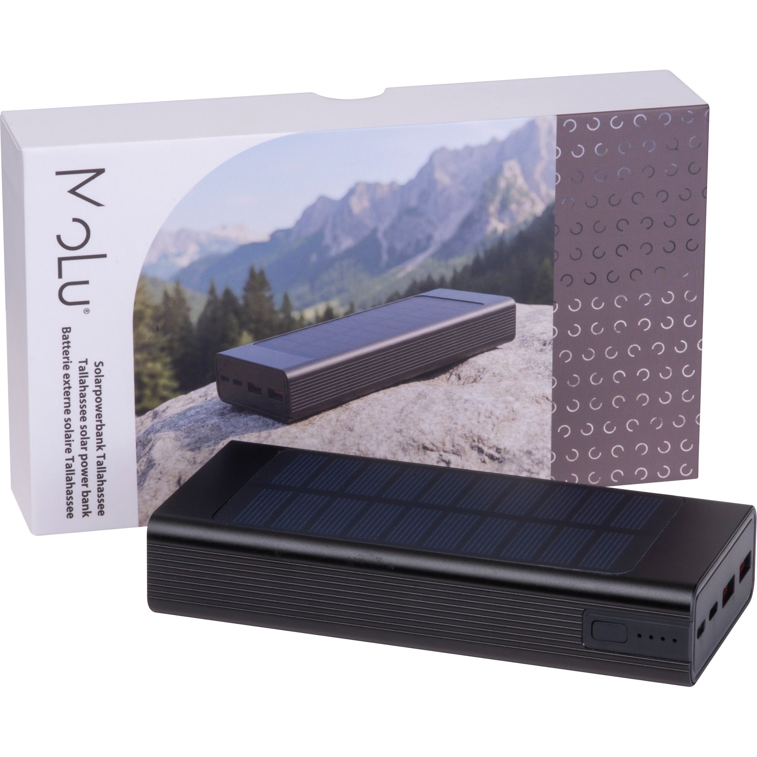 MoLu Solarpowerbank 20.000 mAh Tallahassee - schwarz-575