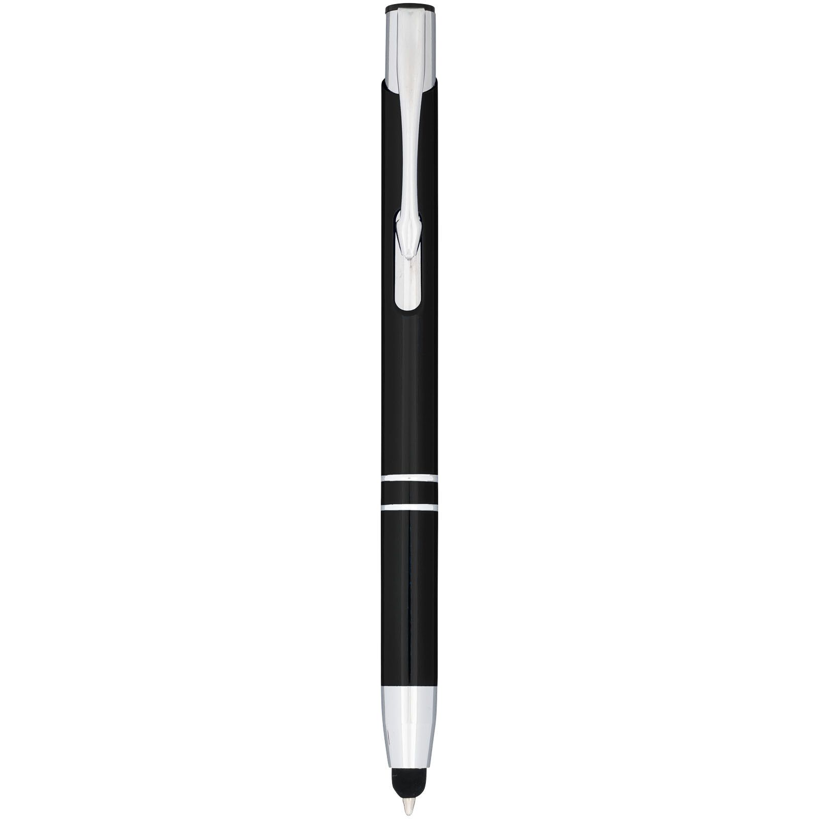 Moneta Kugelschreiber mit Metall Touchpen (blaue Mine) - schwarz-501