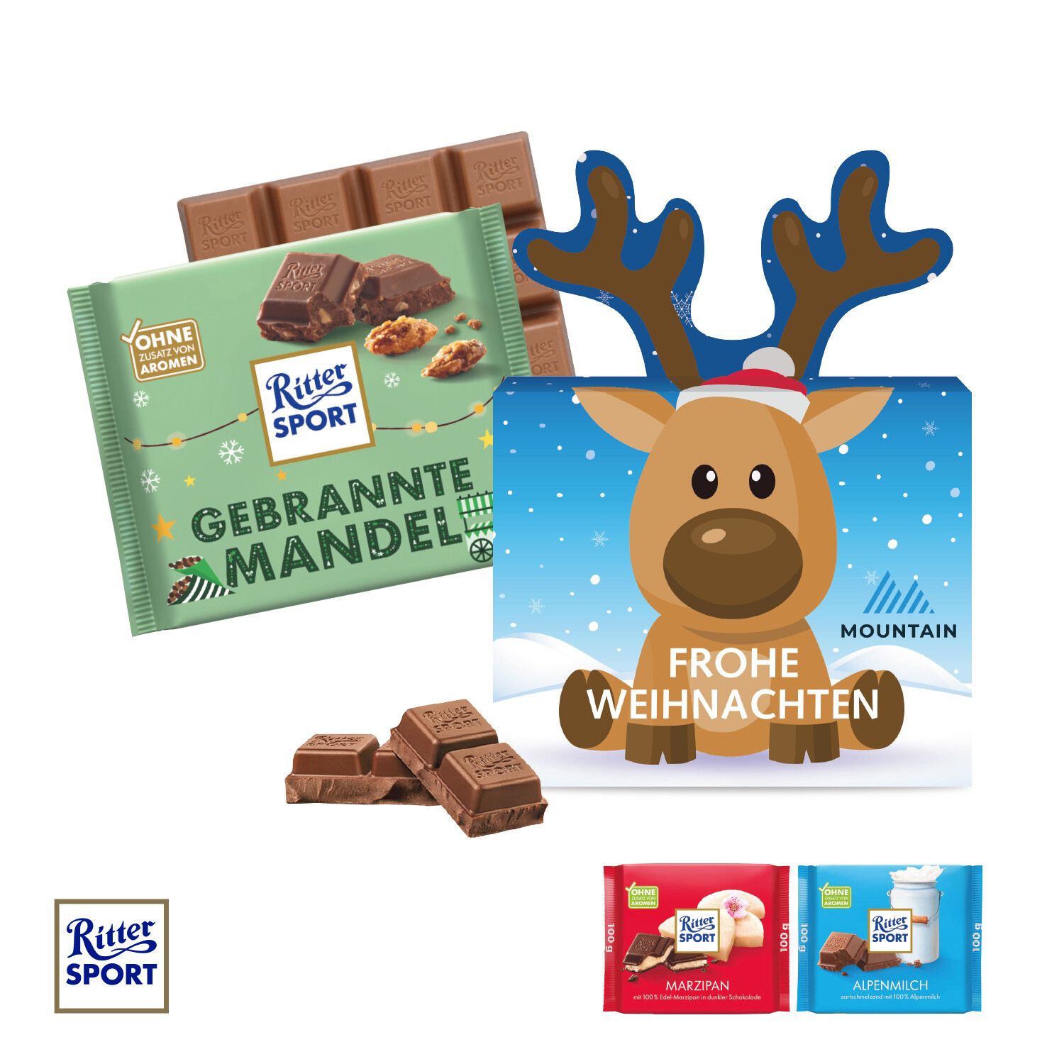 Schokotafel Ritter Sport "Rentier"-294