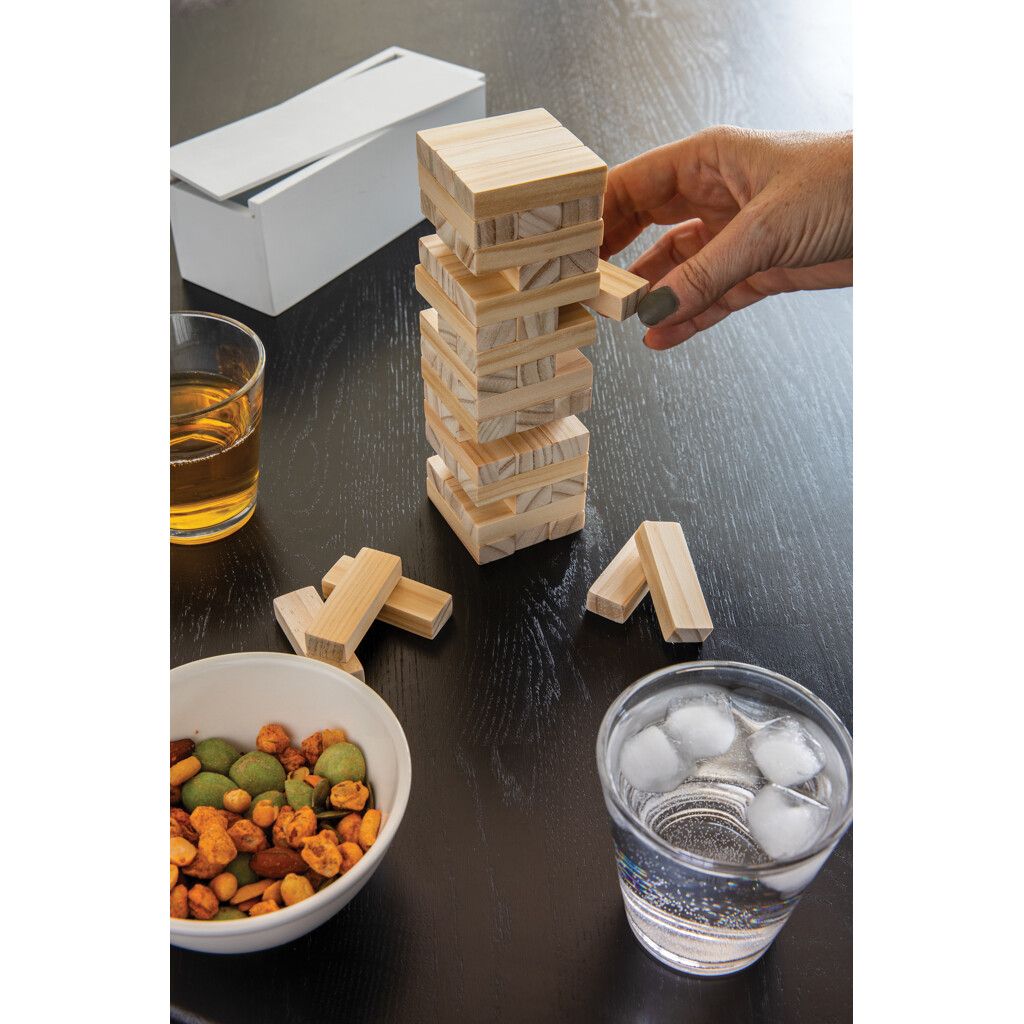 Deluxe Holz-Stapelturm aus Holz - weiß-486
