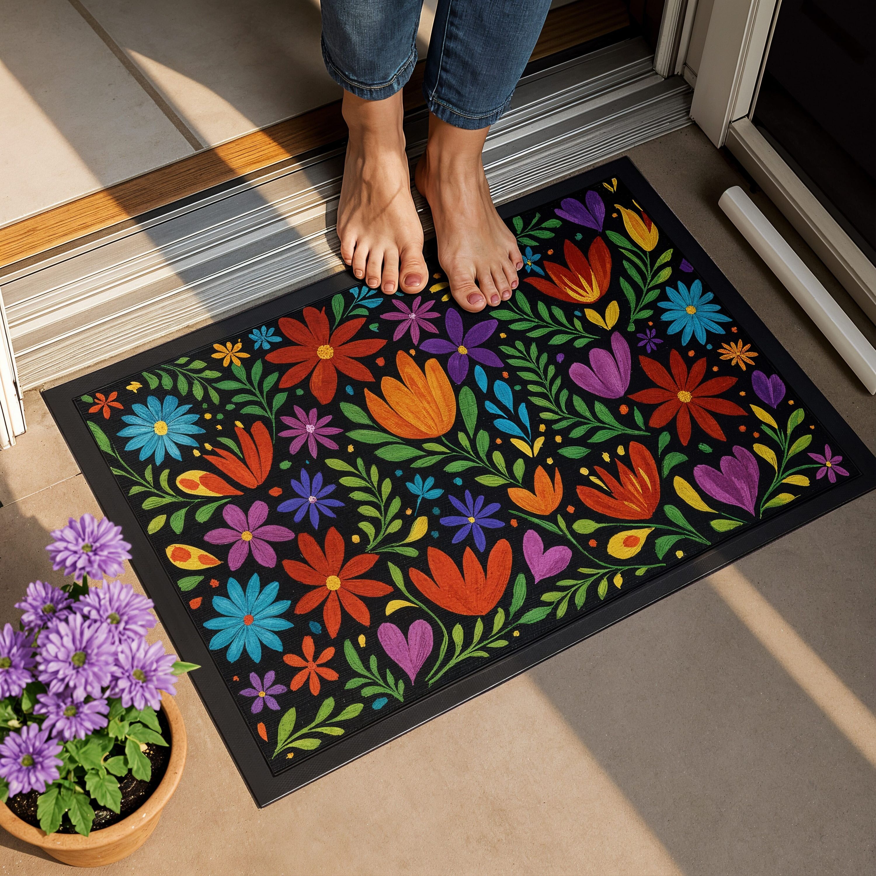 Fußmatte Sublimation 50 x 75 cm - schwarz-954