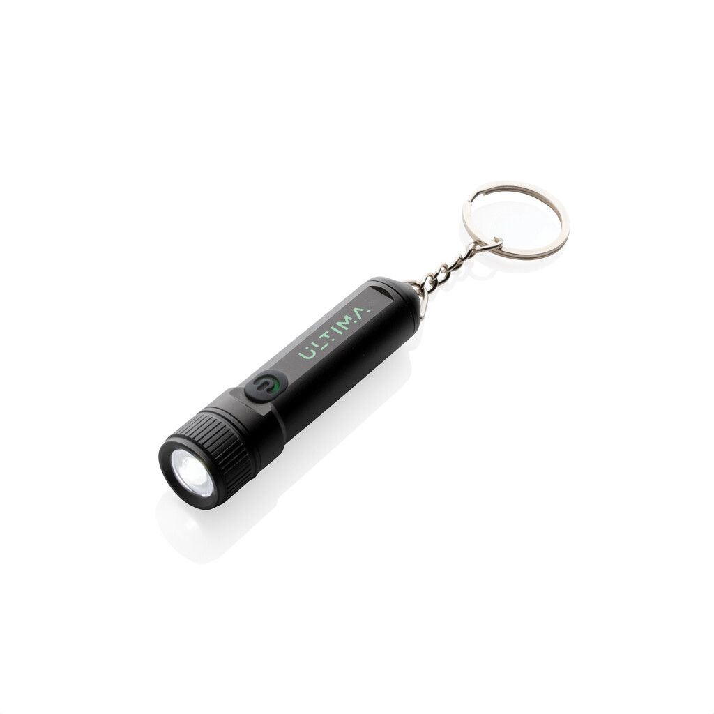 Gear X wiederaufladbare ultrahelle Key-Chain Taschenlampe - schwarz-396