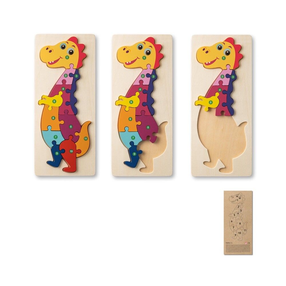 DIPLODOCO Puzzle in Dinosaurierformat aus Kiefernsperrholz - naturhell-581