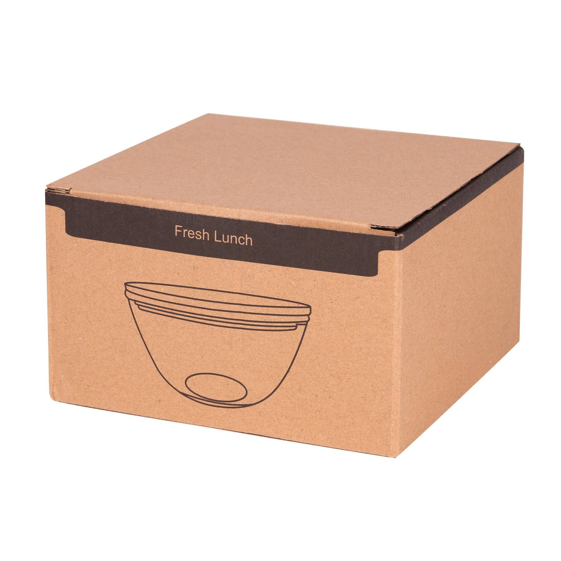 Glasschüssel FRESH LUNCH - braun - transparent-815