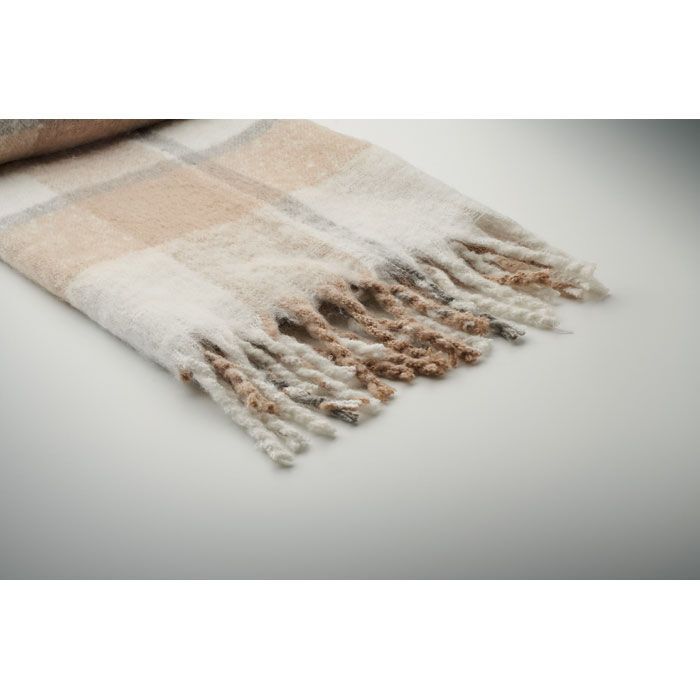 Karierte Mohair-Decke QUET - beige-803