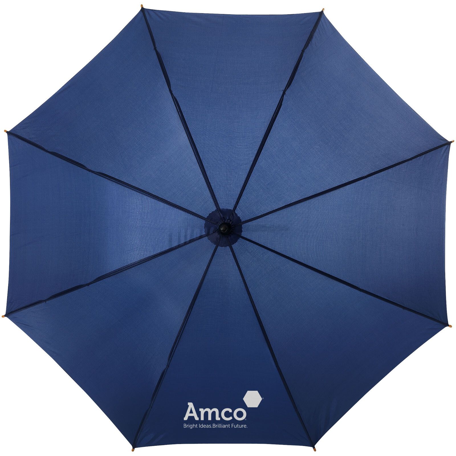 Jova 23" Regenschirm mit Holzstange und -griff - navy-472