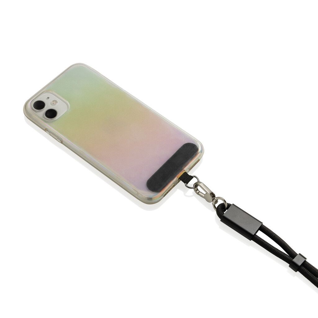 LoopAmp 60W Handgelenksband für Smartphones aus RCS rPET - schwarz-711