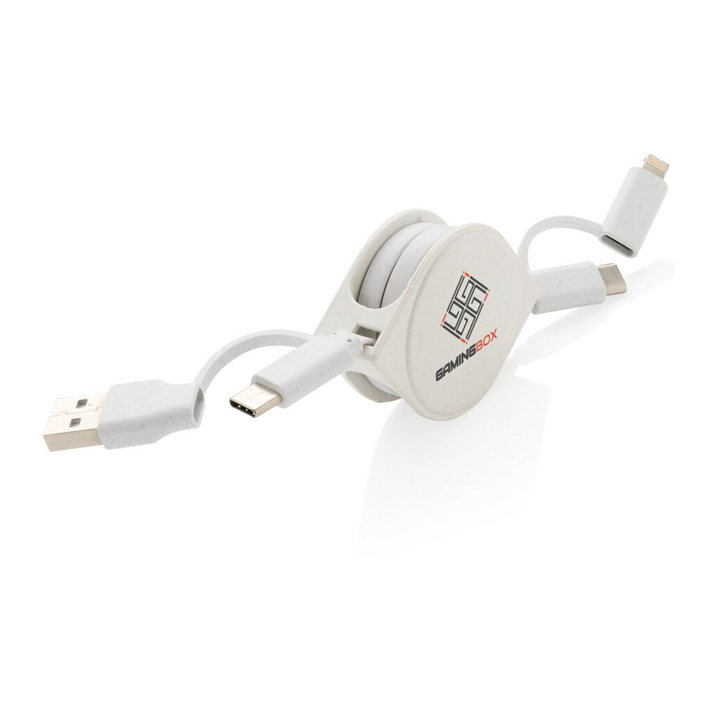 6-in-1 Kabel aus TPE und RCS Standard recyceltem Kunststoff - weiß-45