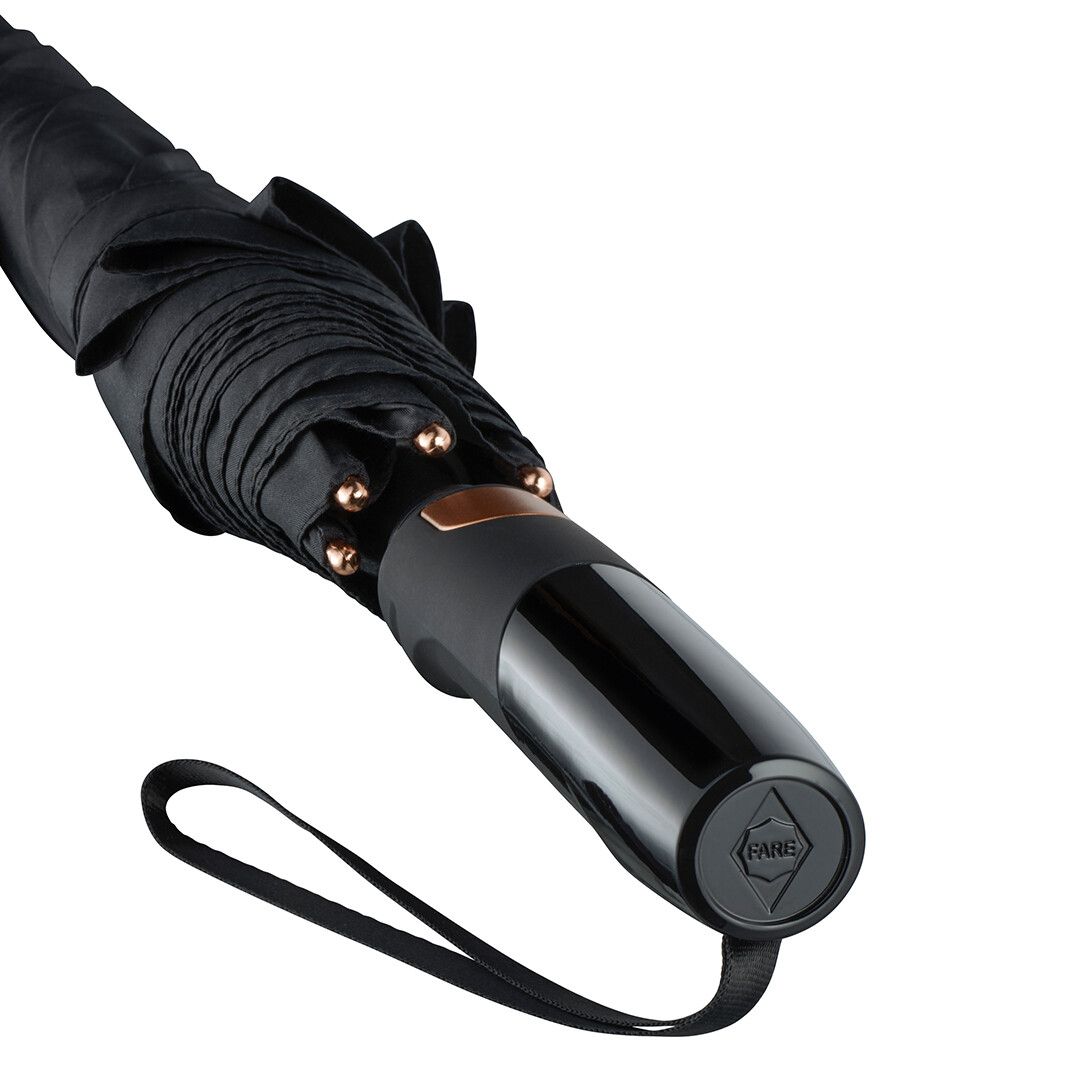 AC-Alu-Gästeschirm FARE® Precious Ø133 cm - schwarz - kupfer-428